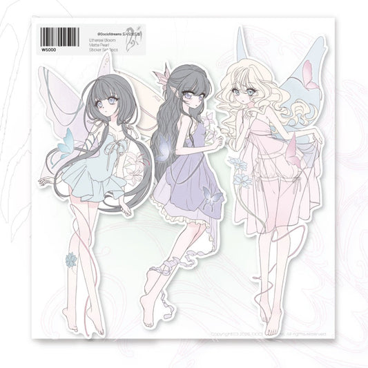 dociofdreams - ethereal bloom die cut sticker sheet