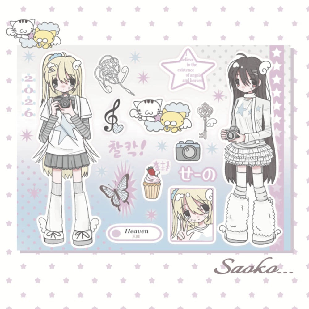 Saako - Pretty Girl Taking Selfies Sticker (Matte)