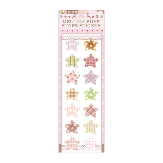 Pearly Button - mellow puff stars sticker