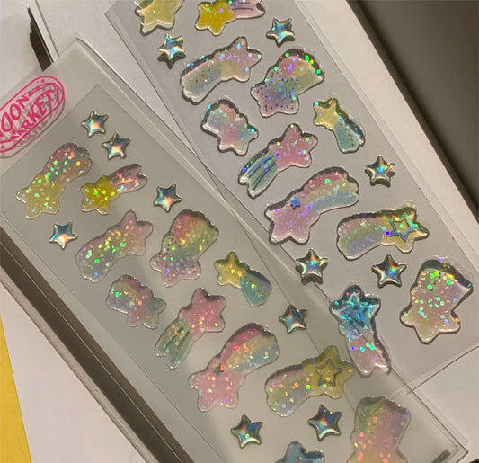 ♡ Hoonzzi - Sparkling Shooting Star Epoxy Sticker