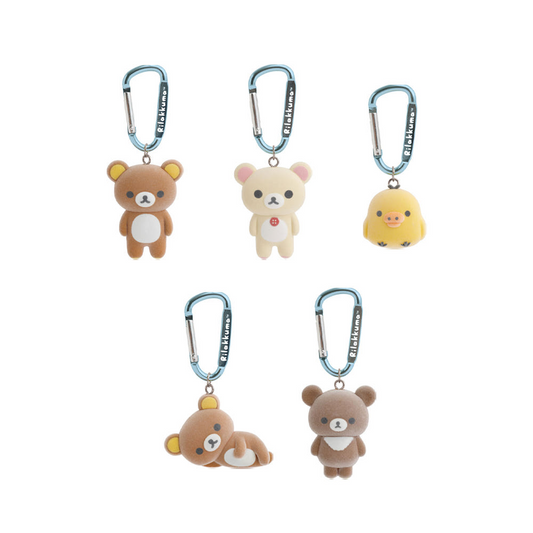 Rilakkuma fluffy figure carabiner random gachapon