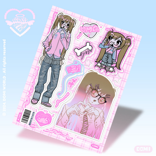 Domi world - glasses sticker