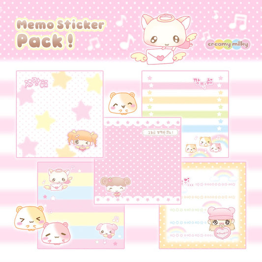 creamy milky - star star star memo sheet sticker pack