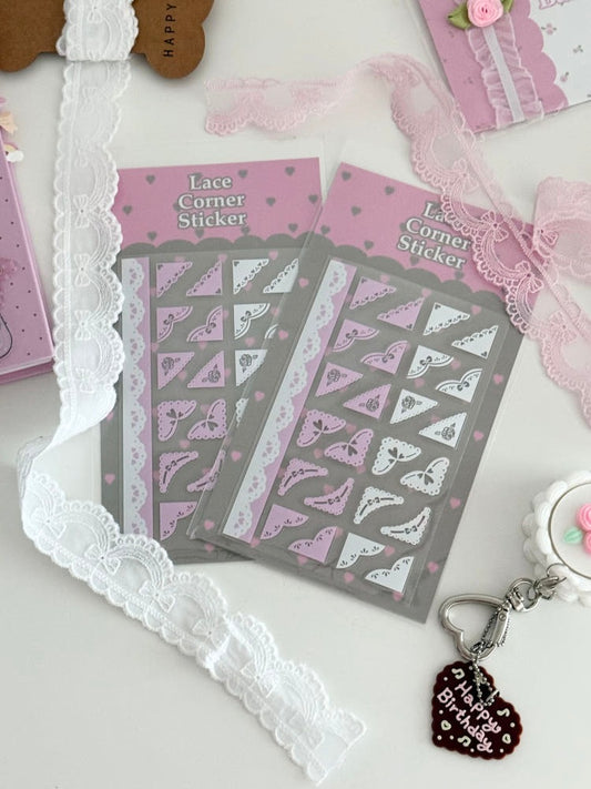 somandpeace - corner lace sticker