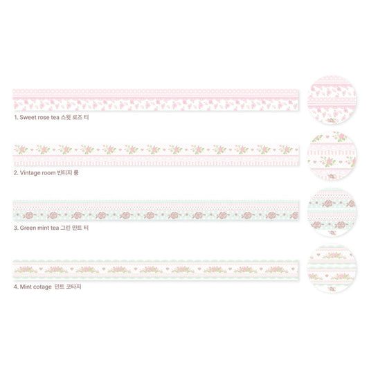 Pearly Button - rose garden masking tape