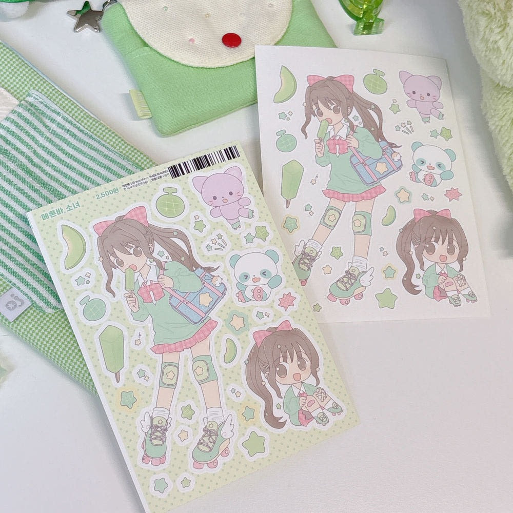rayeonfancy - melon girl sticker