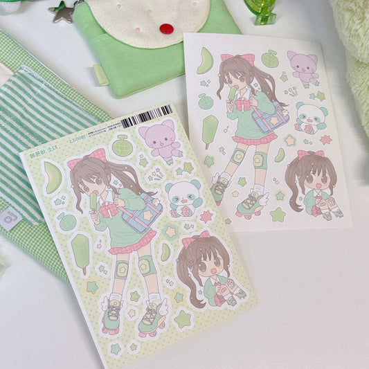 rayeonfancy - melon girl sticker