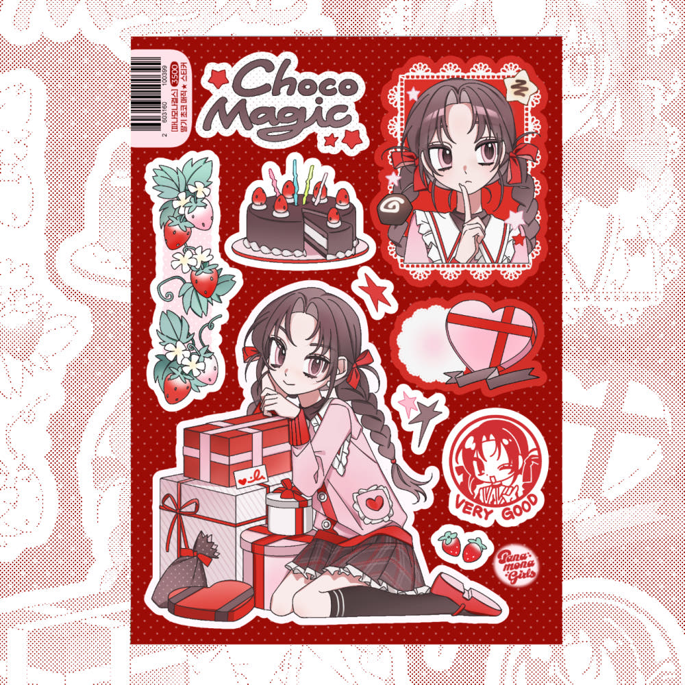 panamona girls - strawberry choco magic sticker