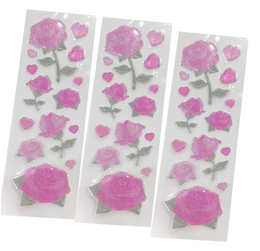 ♡ Hoonzzi - Glitter Rose Sealing Wax Sticker