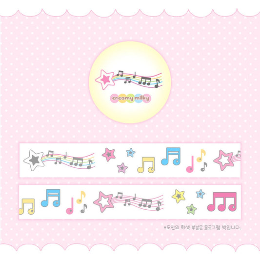creamy milky - milky melody hologram kiss cut tape