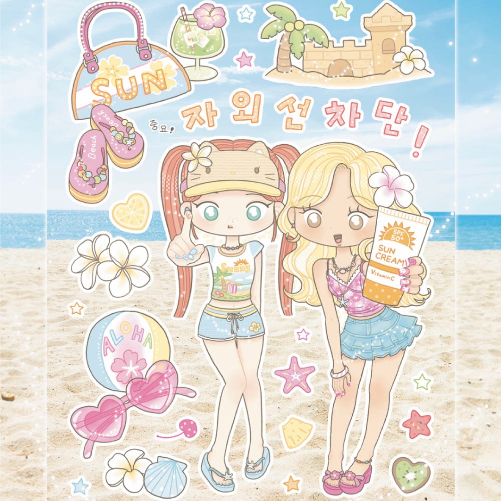 jenny village - uv protection sheet sticker