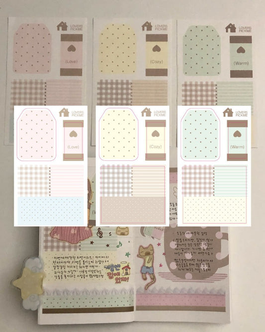 loverspickme - tea bag memo sheet sticker