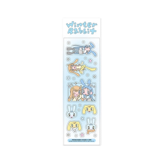 mookoomookoostudio - winter rabbit sticker