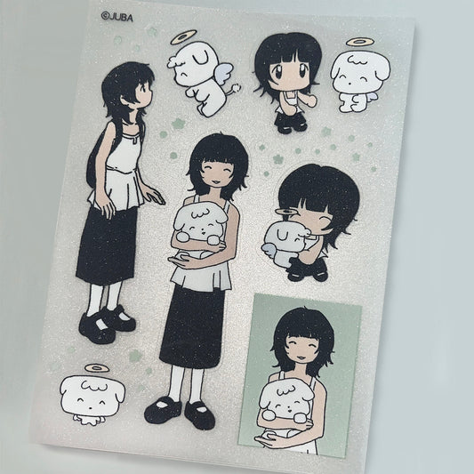 JUBA - Reunion Glitter Transparent Removable Sticker