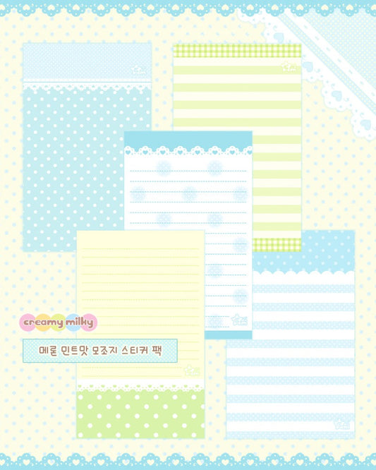 Creamy Milky - melon mint memo sheet sticker