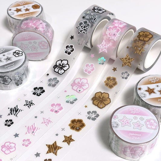 Blackletter - hibiscus kisscut tape