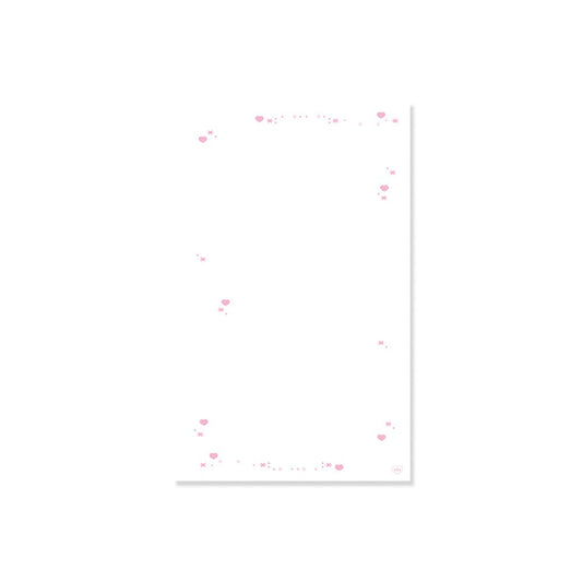 nevertheless - A6 pixel heart diary refill paper