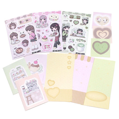 snooze kittens x love crescent - sweet cafe pack