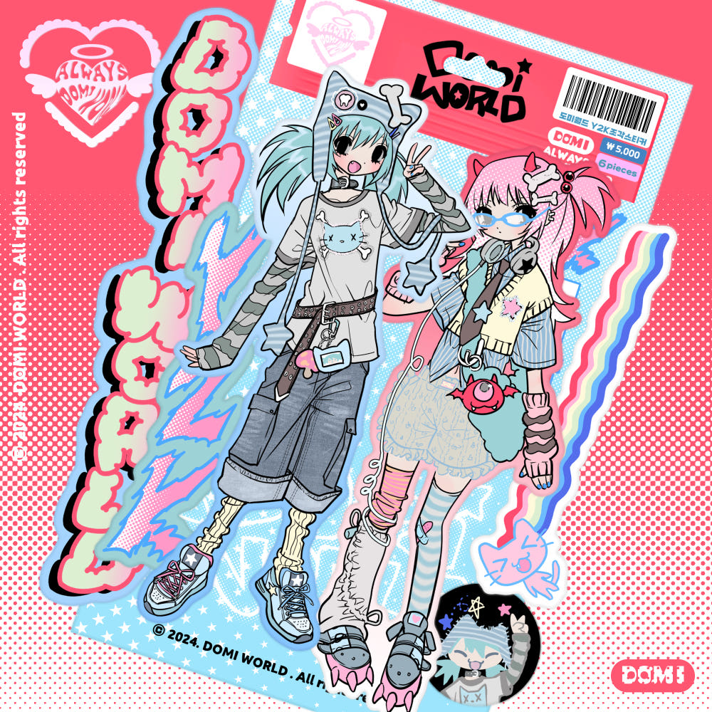 Domi world - Y2K die cut sticker