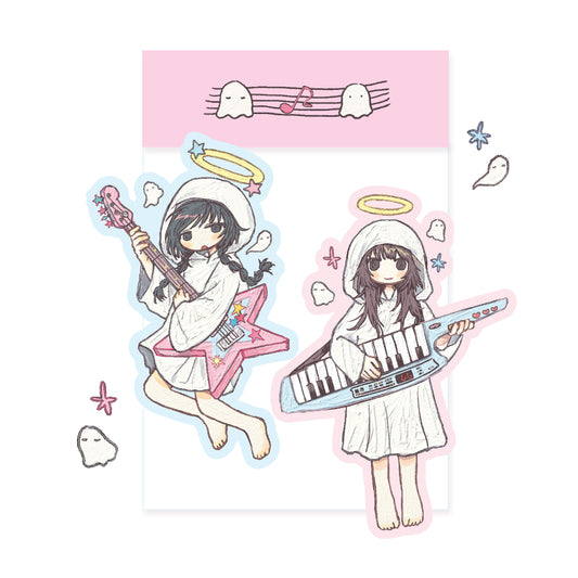 ♡ amustew - ghost band die cut sticker