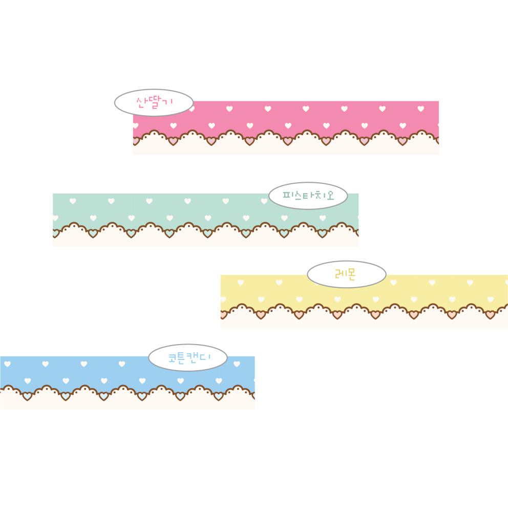 loveallday - 12mm heart lace masking tape