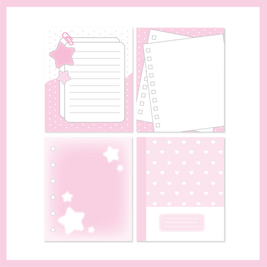 loveallday - pink note memo sheet sticker