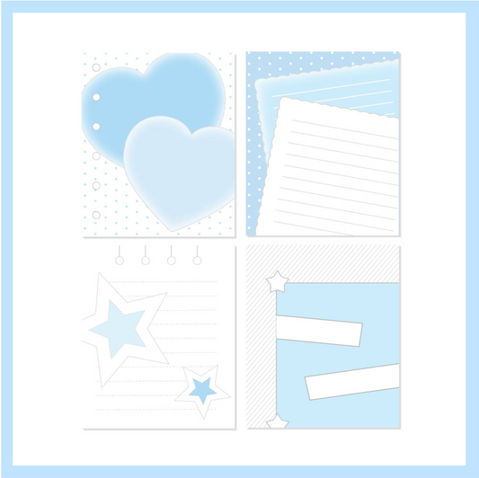 loveallday - blue note memo sheet sticker