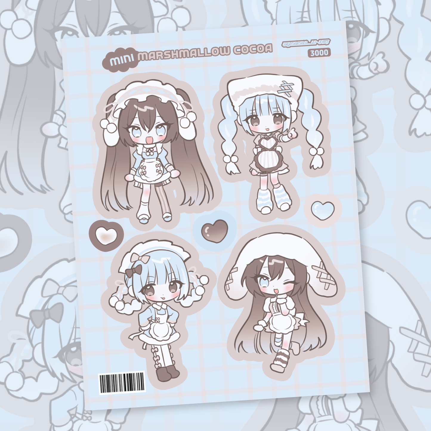 qzzling - mini Marshmallow cocoa sticker