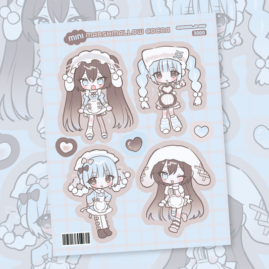 qzzling - mini Marshmallow cocoa sticker