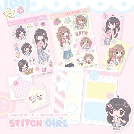 snooze kittens x love crescent - stitch girl pack