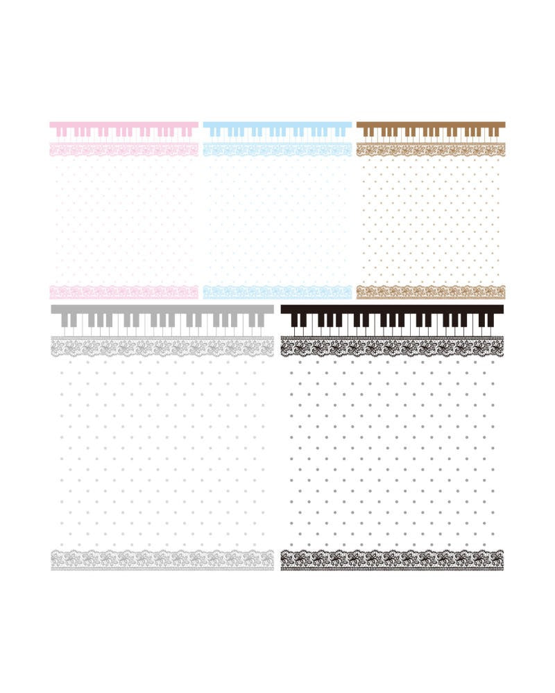 loverspickme - piano lace memo sheet sticker