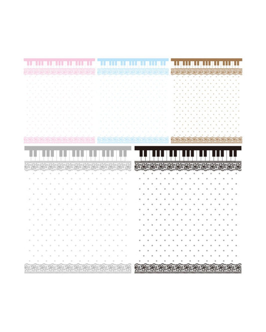 loverspickme - piano lace memo sheet sticker