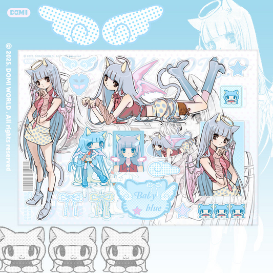 Domi world - baby blue sticker