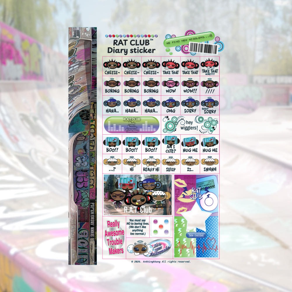 AKK - RAT club A7 diary sticker