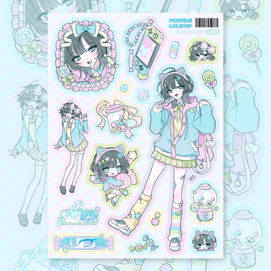 qzzling - popping lolipop sticker