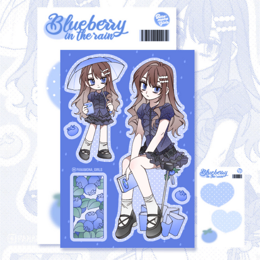 panamona girls - mini blueberry sticker