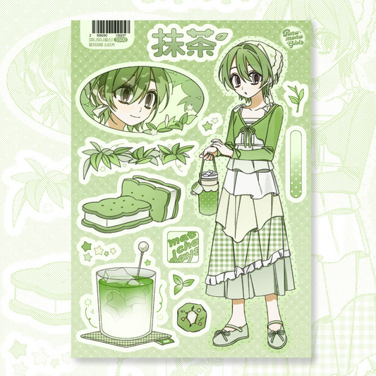 panamona girls - matcha latte sticker