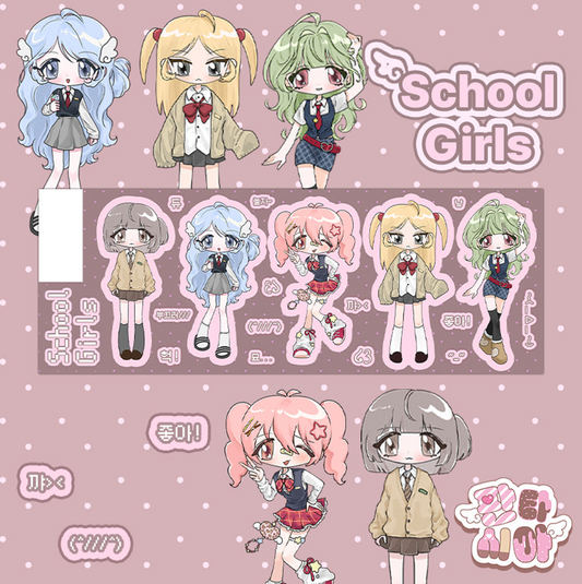fantasia - school girls sticker