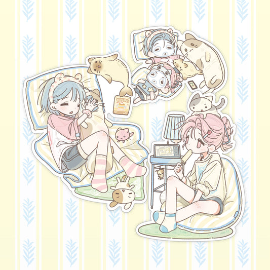 chocozy_family - lazy day sticker