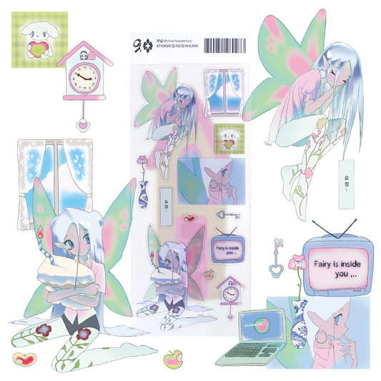 Channel - house and fairy sticker