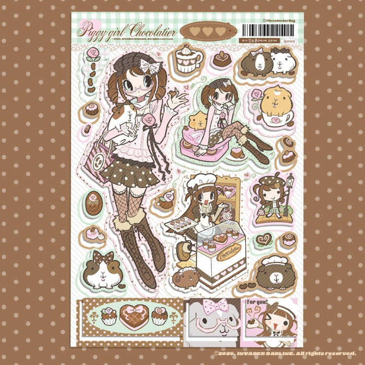 invader darling - chocolatier sticker