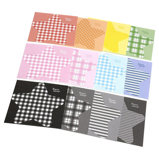 Blackletter - rainbow check star memo sheet sticker