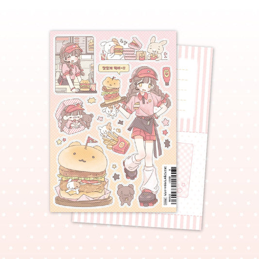chocozy_family - hamburger house sticker