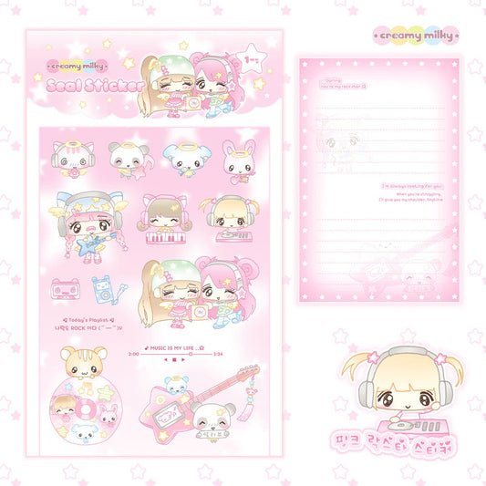 creamy milky - pink rockstar sticker