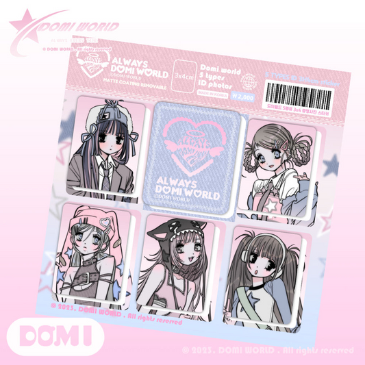 Domi world - pastel daily id photo sticker