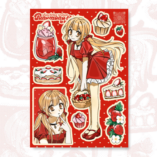 panamona girls - strawberry custard sticker