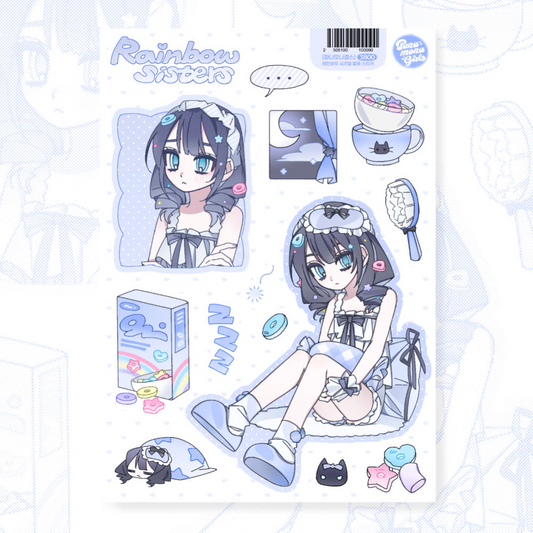panamona girls - rainbow cereal blue sticker