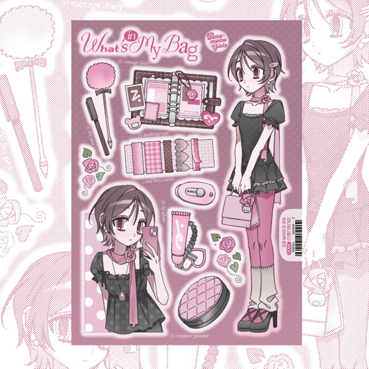 panamona girls - what's in my bag rose sticker