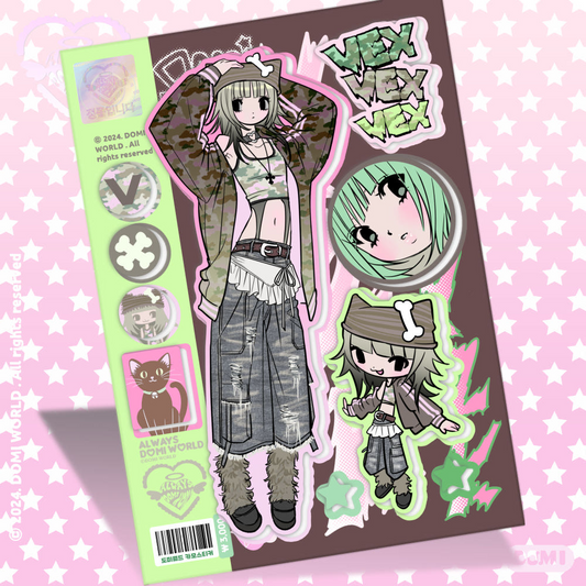 Domi world - camo sticker