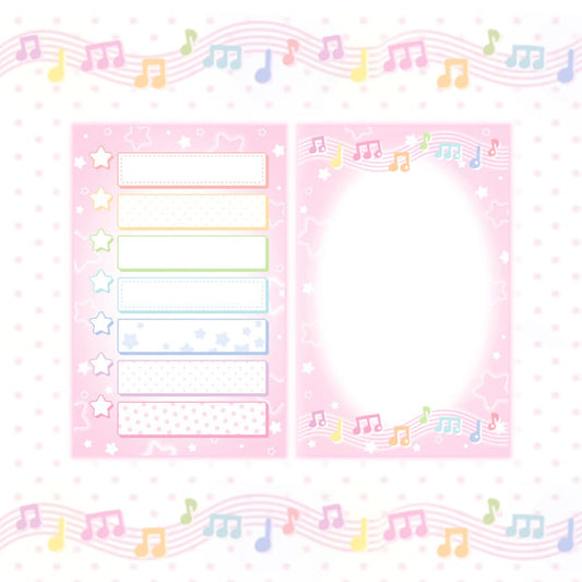 creamy milky - a7 twinkle music note diary refill